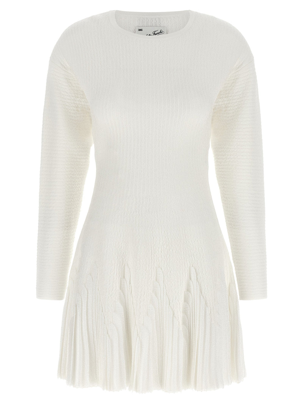 Elisabetta Franchi White Viscose Short Dress