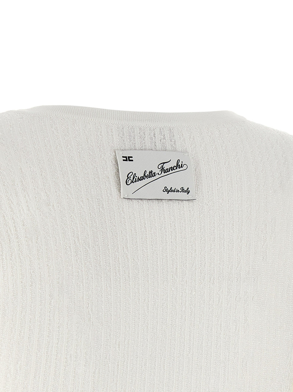 Elisabetta Franchi White Viscose Short Dress