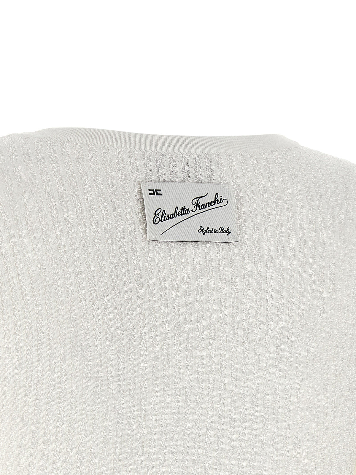 Elisabetta Franchi White Viscose Short Dress