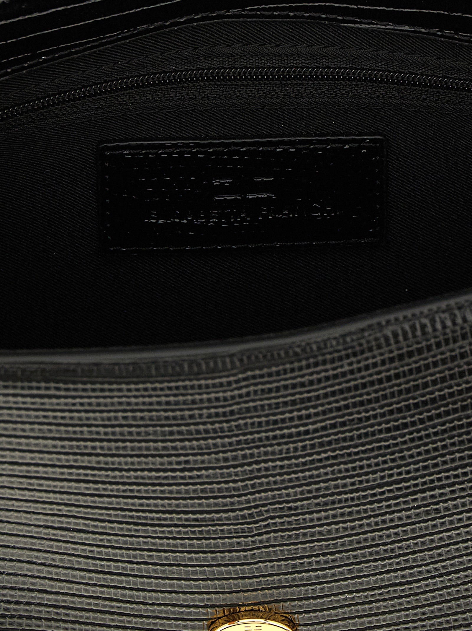Elisabetta Franchi Black Polyester Clutch Bag