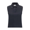 Saint Laurent Black Recycled Cotton Polo Shirt