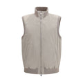 Brunello Cucinelli Gray Polyester Sleeveless Jacket