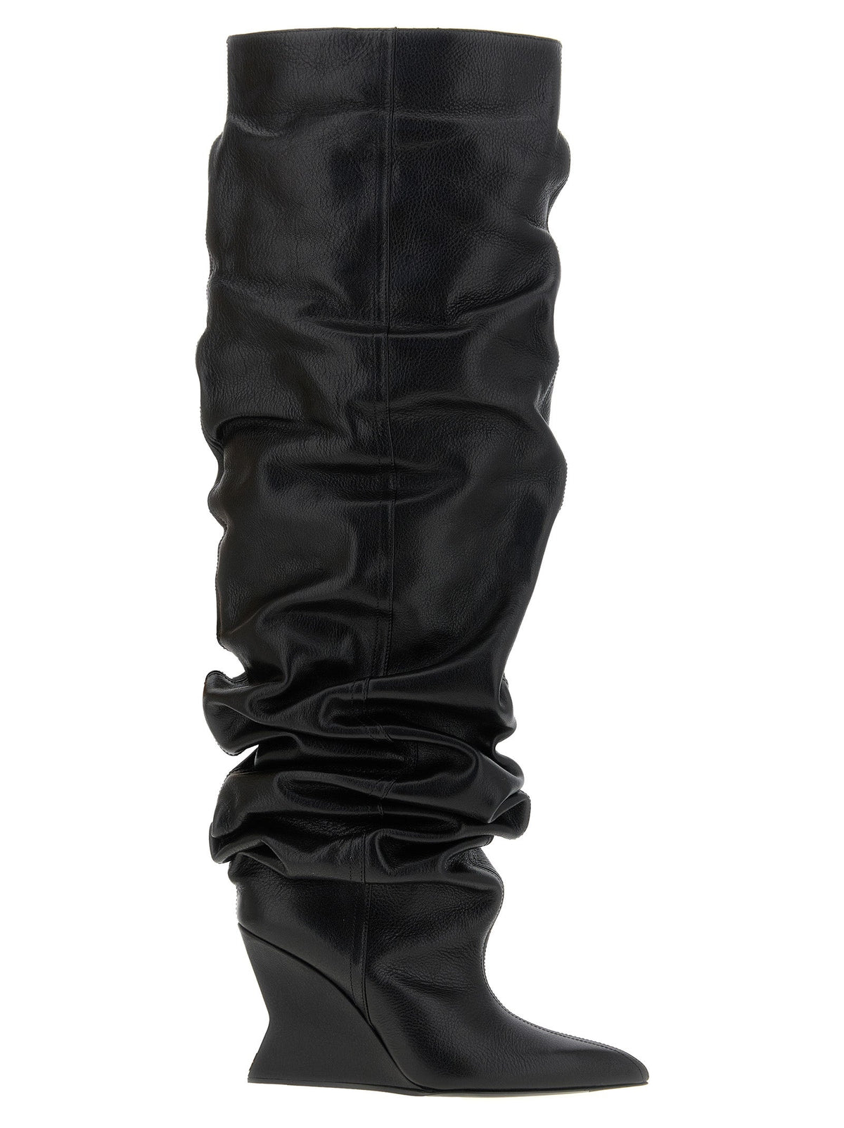 Balmain Black Calfskin Over The Knee