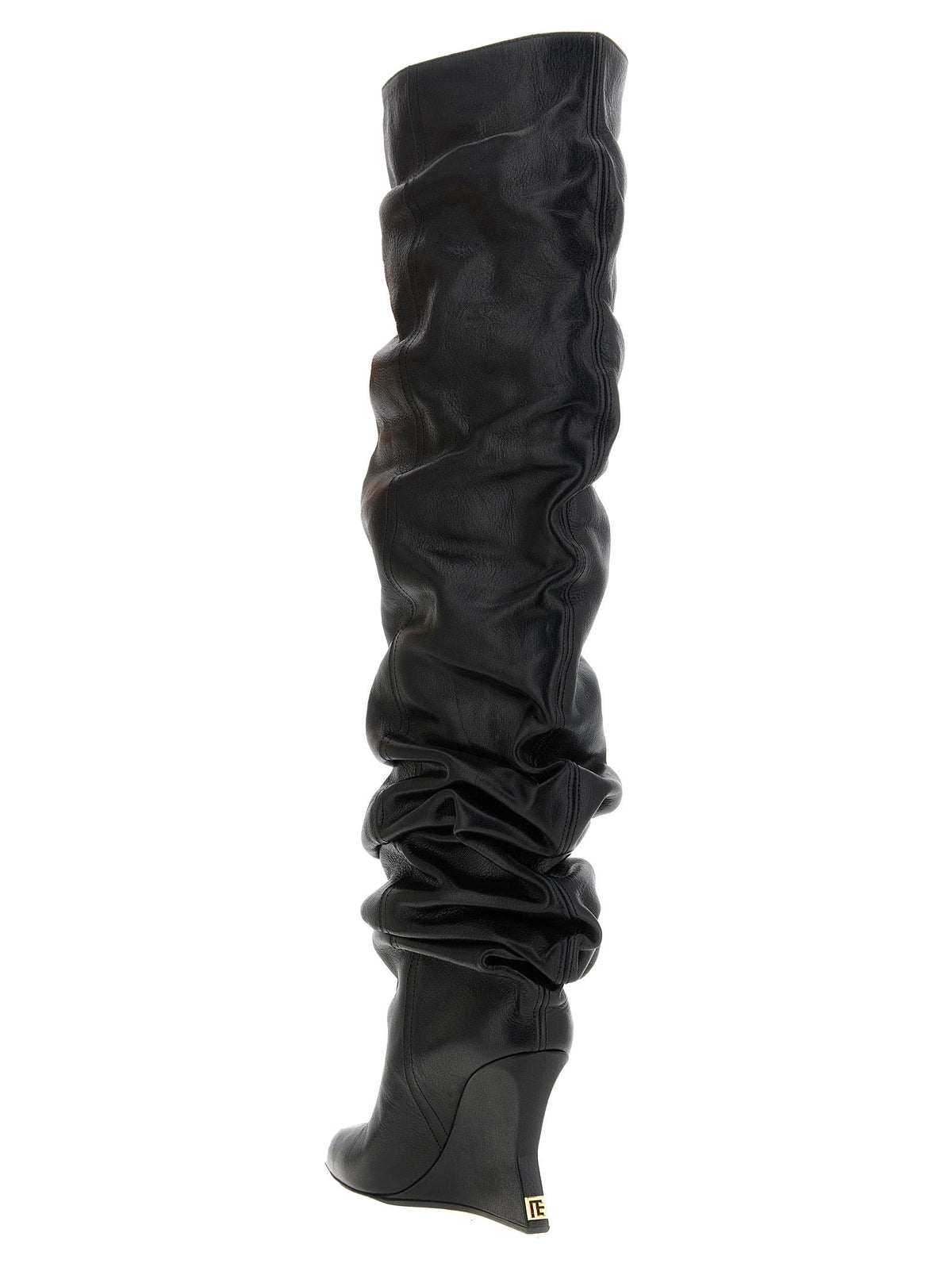 Balmain Black Calfskin Over The Knee