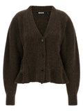 ROTATE BIRGER CHRISTENSEN Brown Wool Cardigan