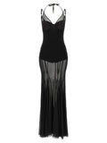 Elisabetta Franchi Black Polyamide Long Dress