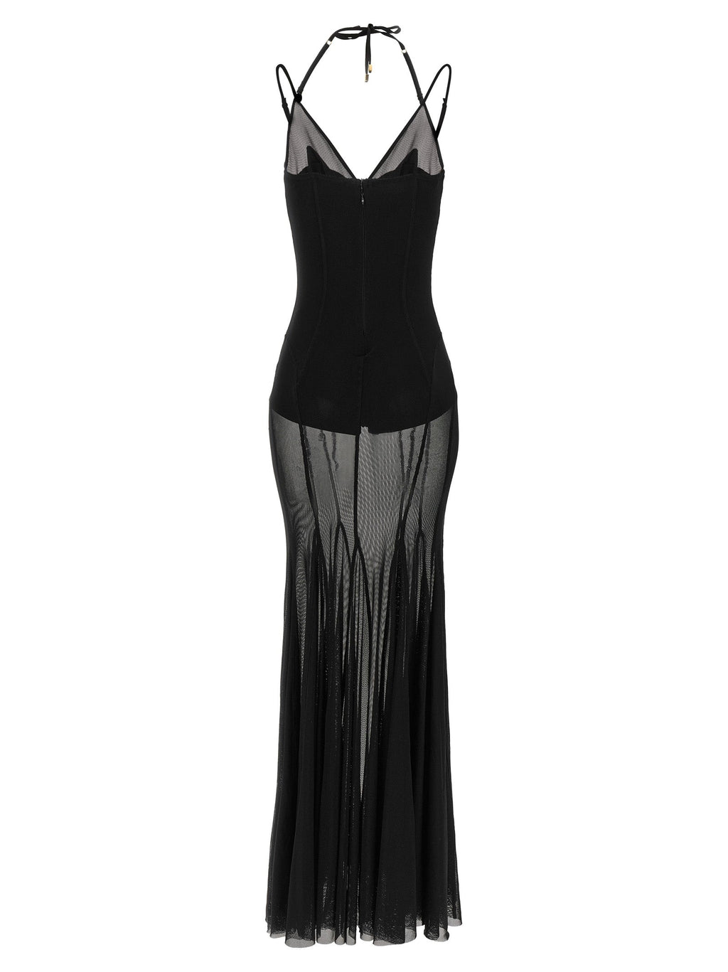 Elisabetta Franchi Black Polyamide Long Dress