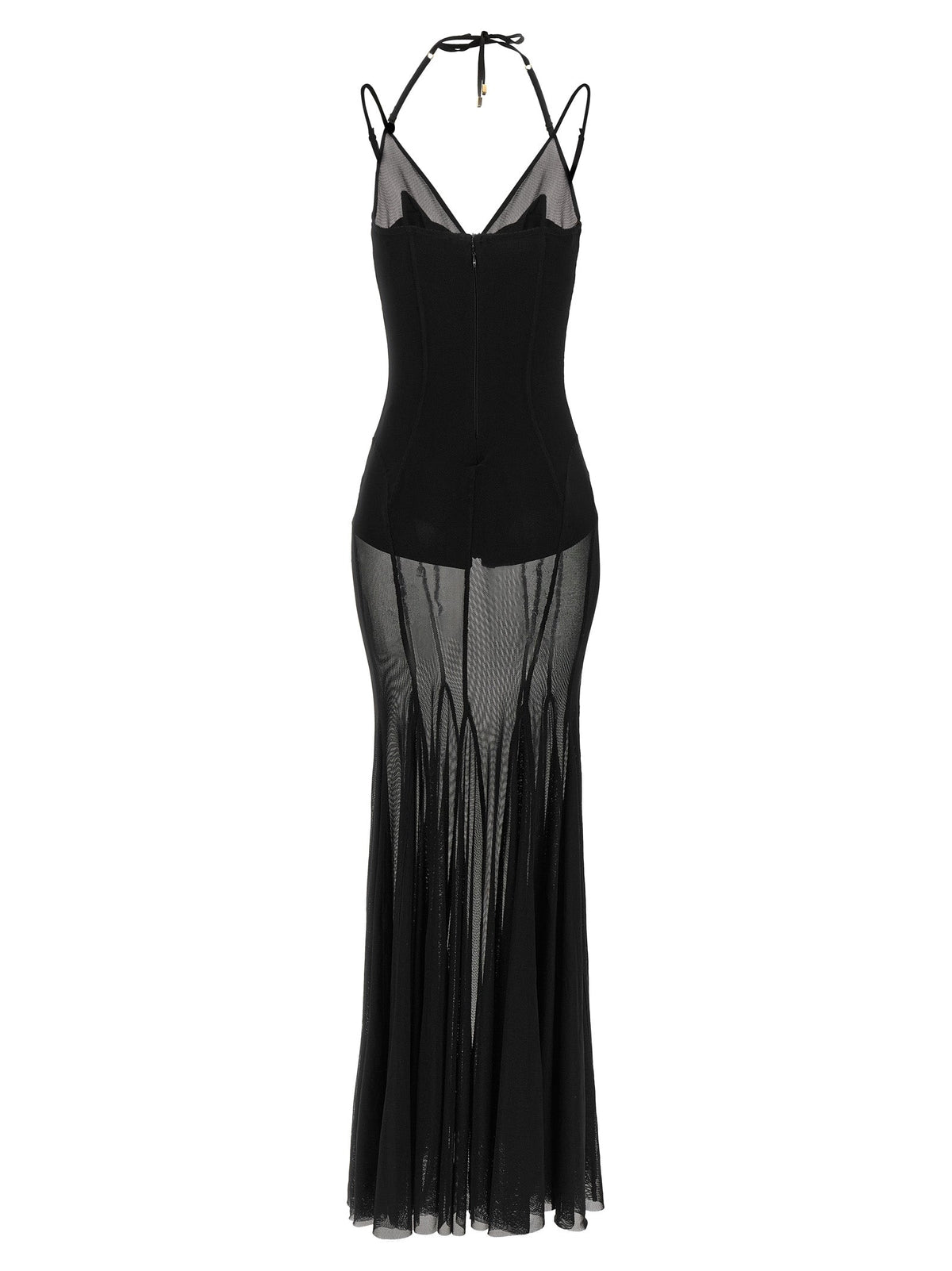 Elisabetta Franchi Black Polyamide Long Dress