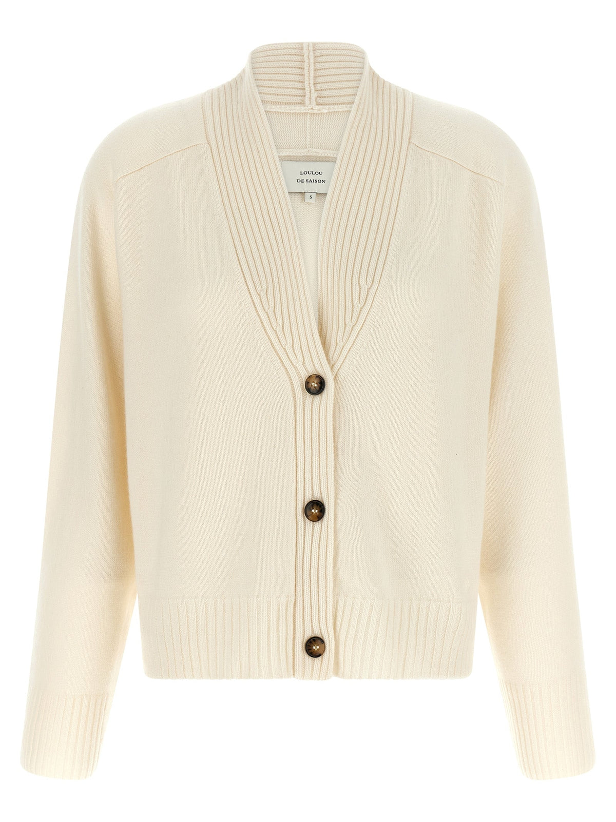 Loulou De Saison White Cashmere Cardigan