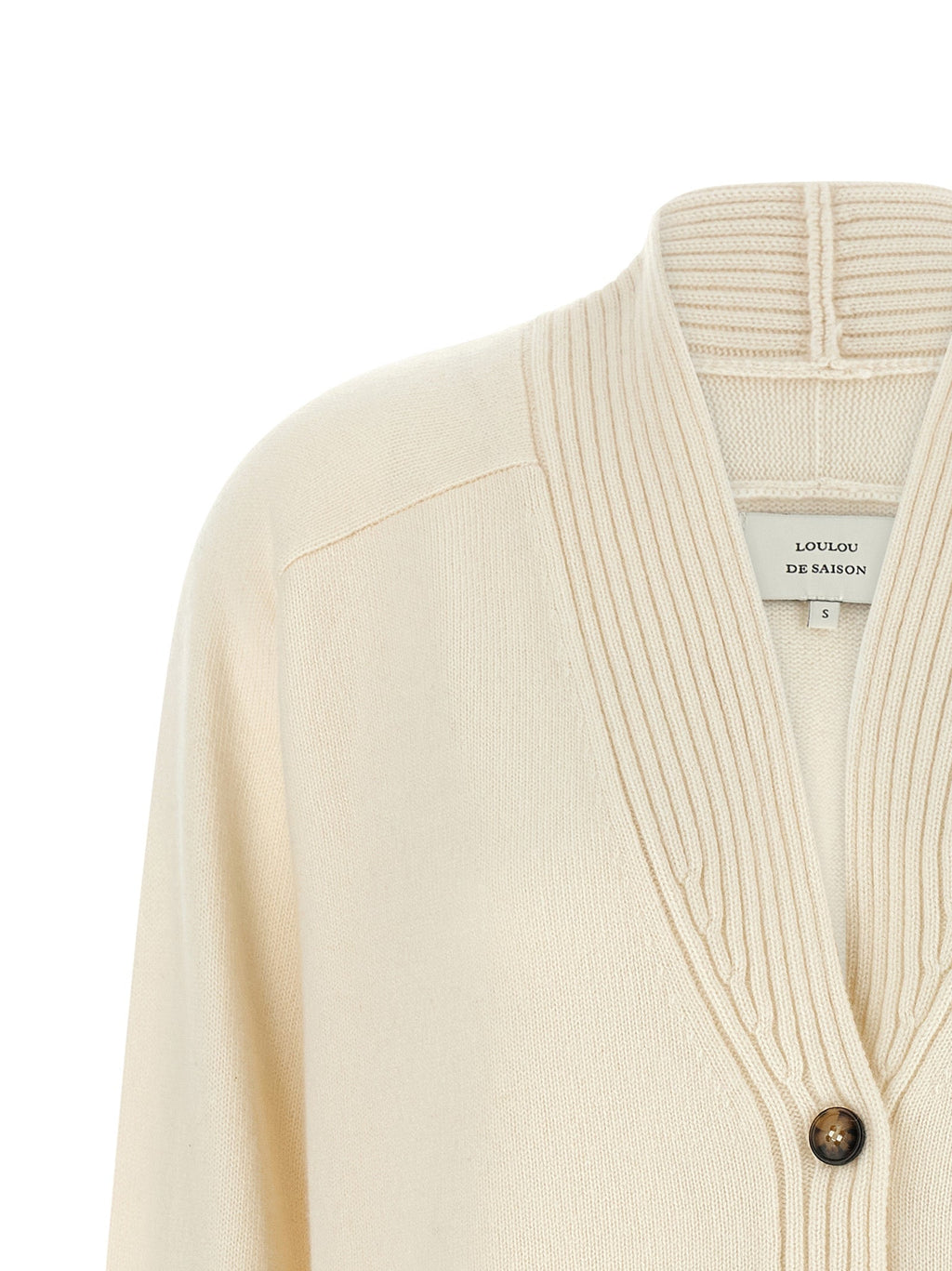 Loulou De Saison White Cashmere Cardigan