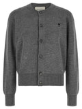 Ami Paris Gray Wool Cardigan