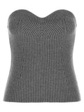 Jil Sander Gray Virgin Wool Blouse