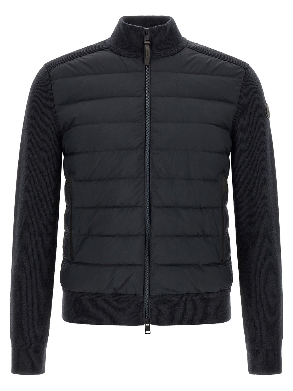 Moncler Blue Leather Cardigan
