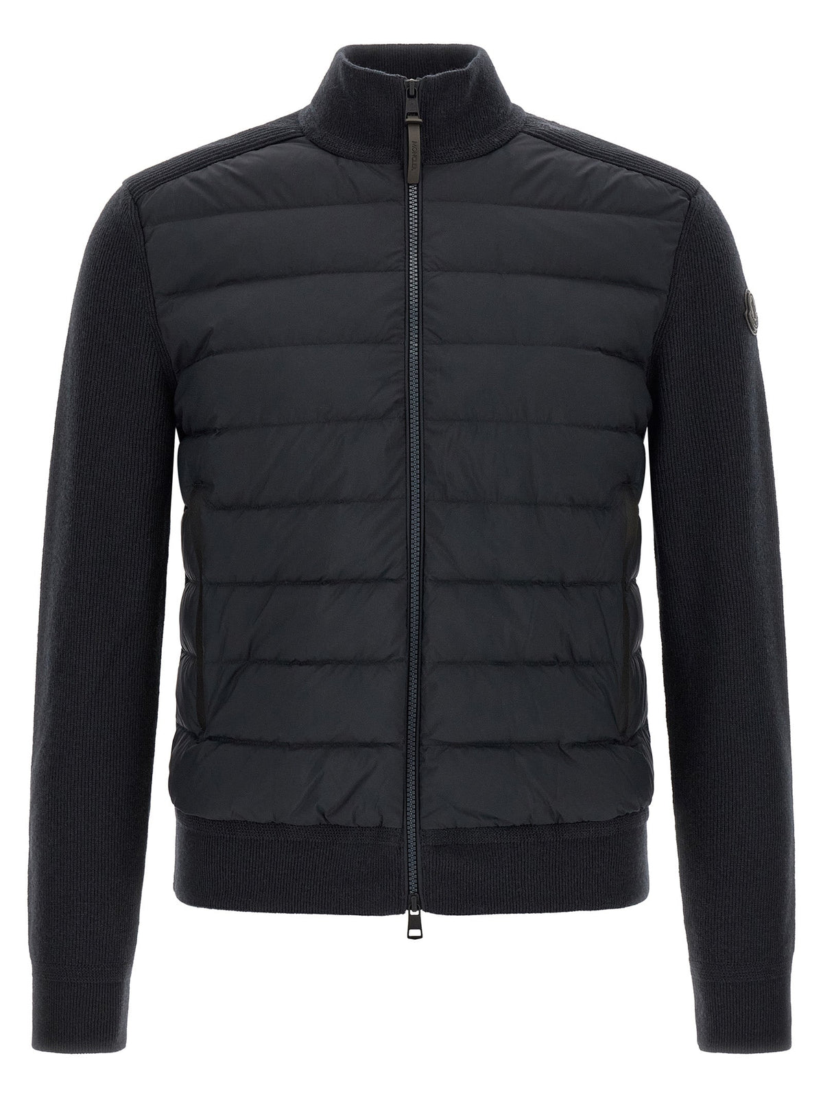 Moncler Blue Leather Cardigan