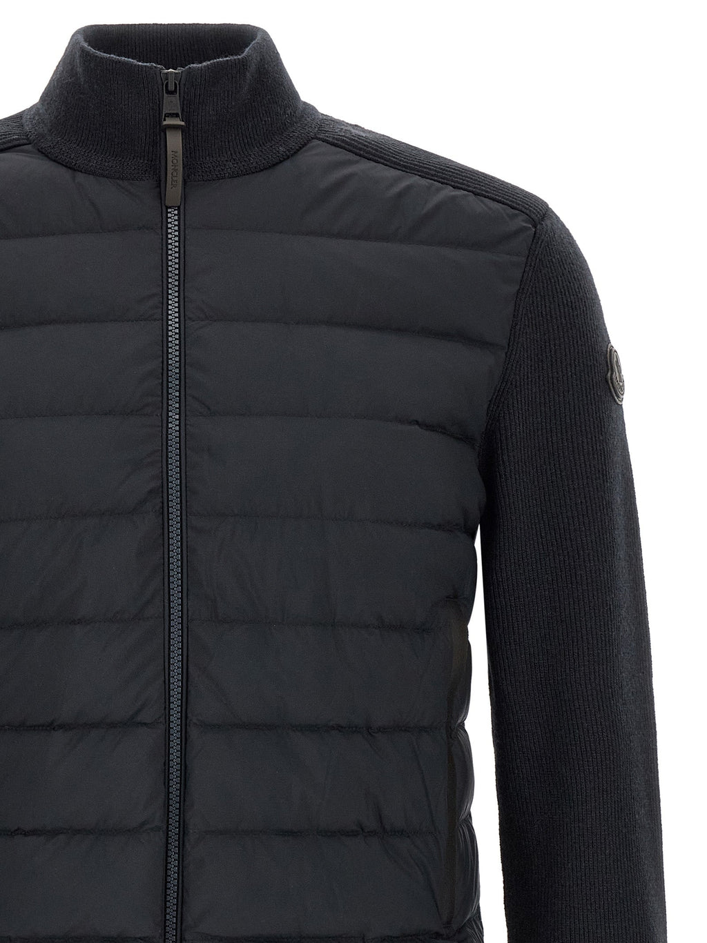 Moncler Blue Leather Cardigan