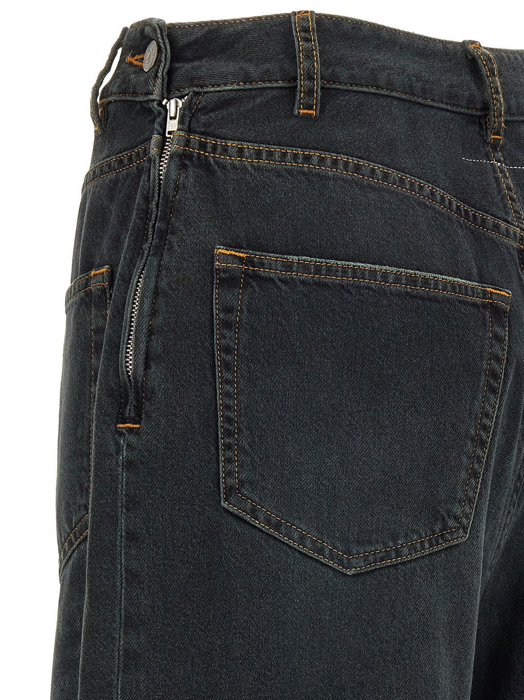 MM6 Maison Margiela Blue Cotton Flared Jeans