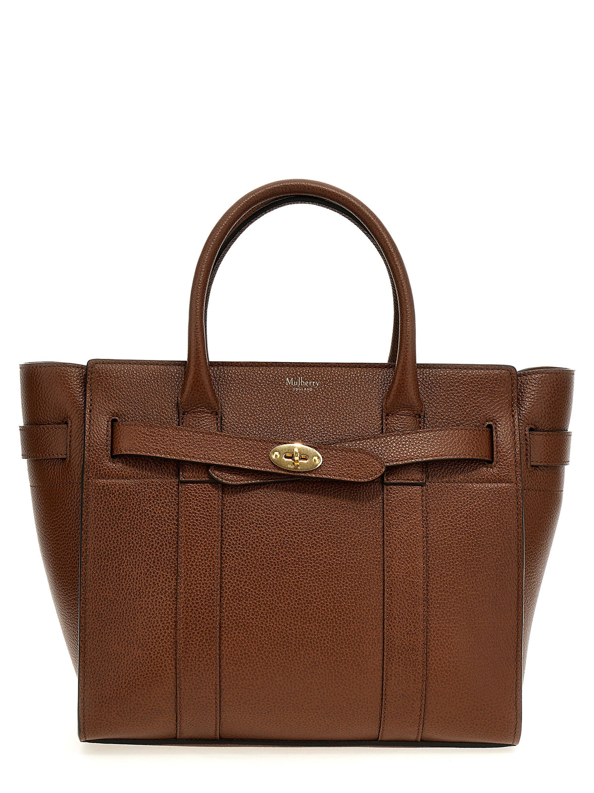 Mulberry Brown Bovine Leather Tote Bag