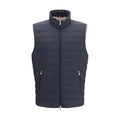 Brunello Cucinelli Blue Polyester Sleeveless Jacket