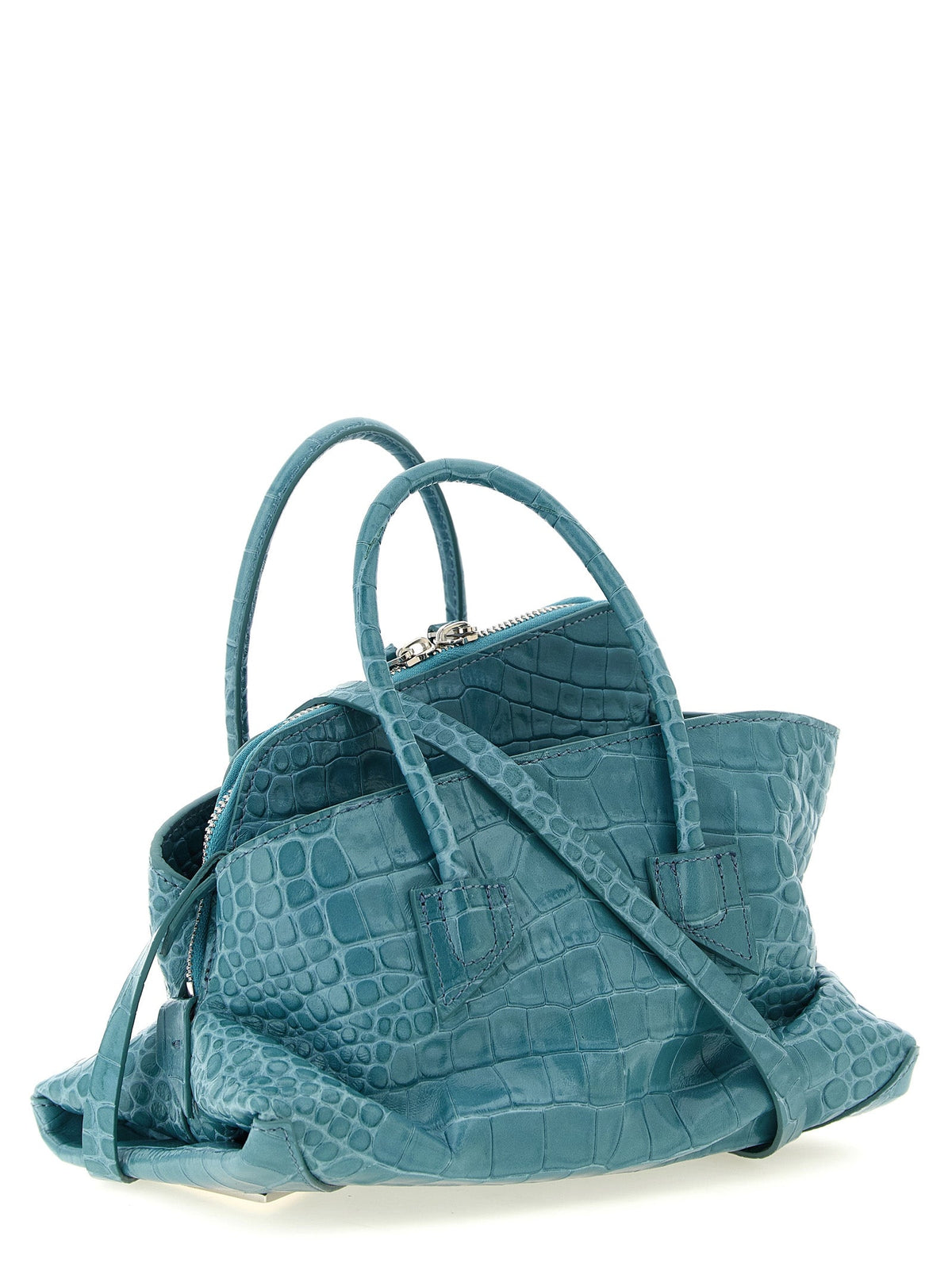 The Attico Blue Bovine Leather Handbag