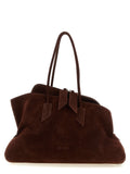 The Attico Brown Bovine Leather Shoulder Bag