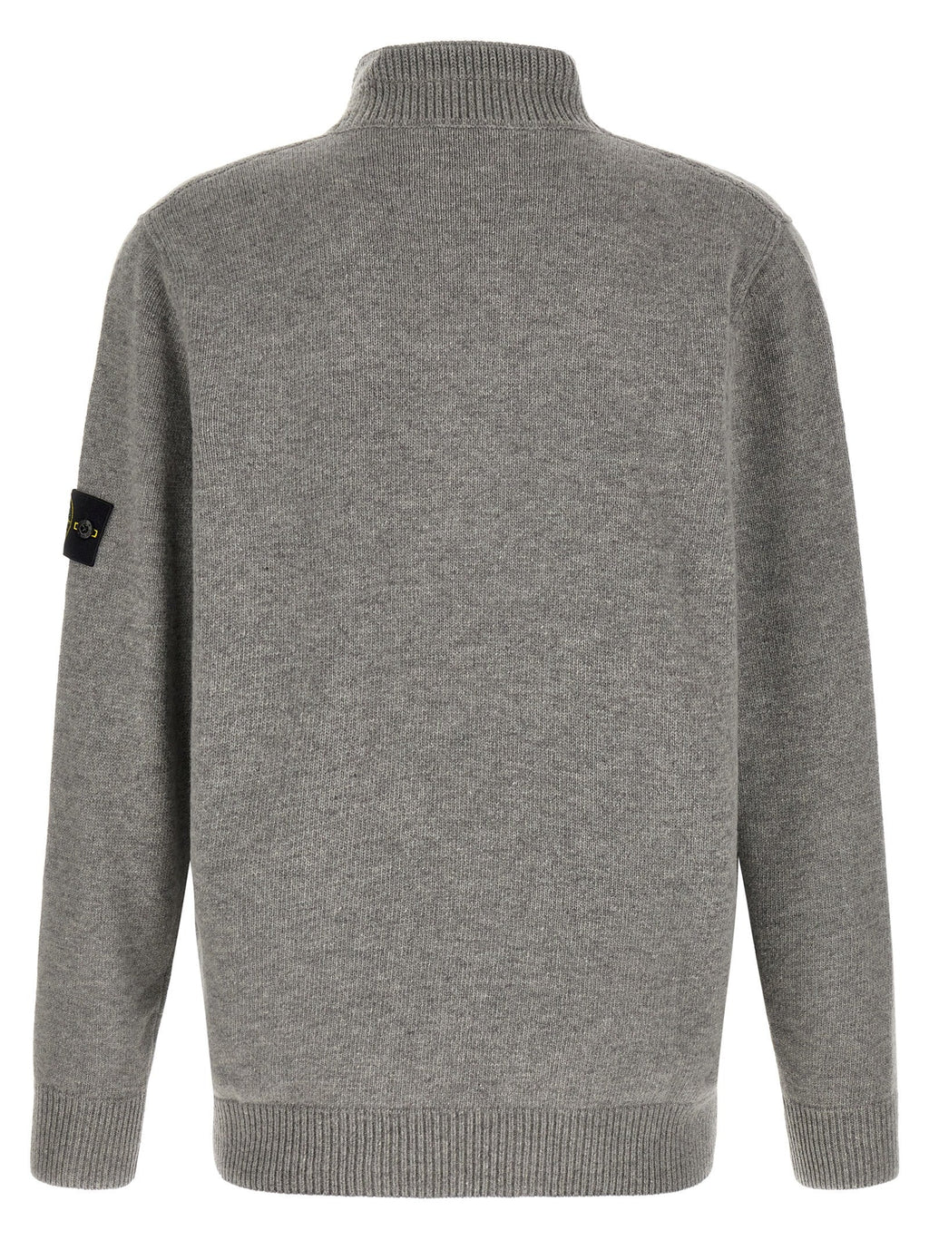 Stone Island Gray Virgin Wool Cardigan
