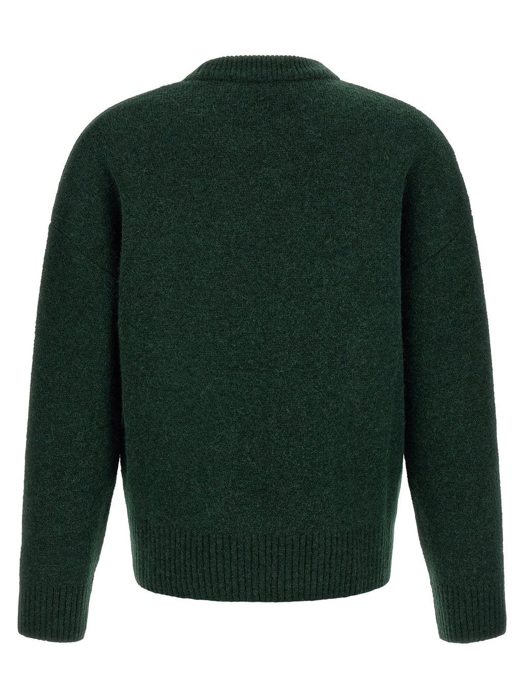 Ami Paris Bicolor Alpaca Leather Cardigan