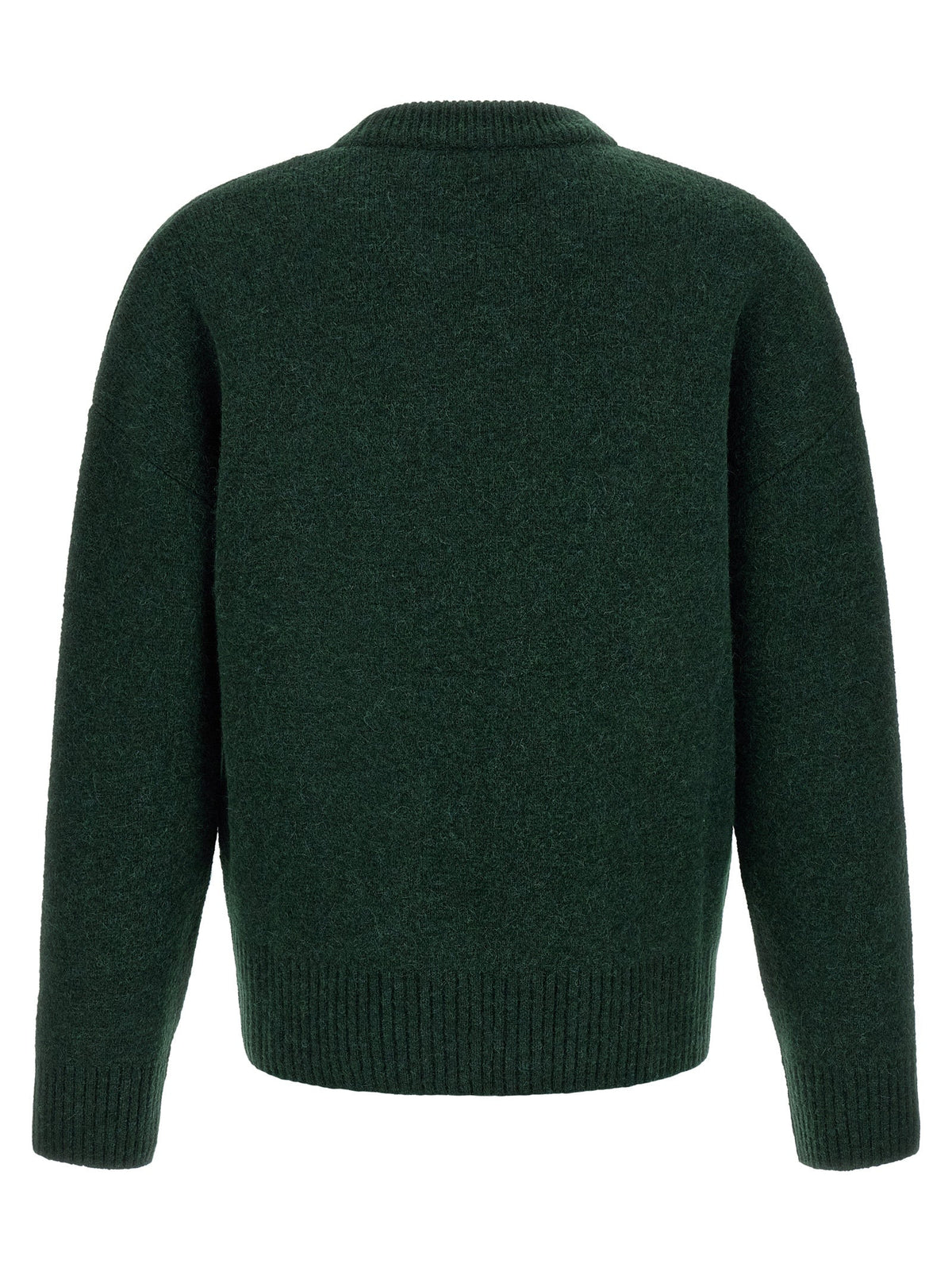Ami Paris Bicolor Alpaca Leather Cardigan