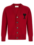 Ami Paris Red Wool Cardigan