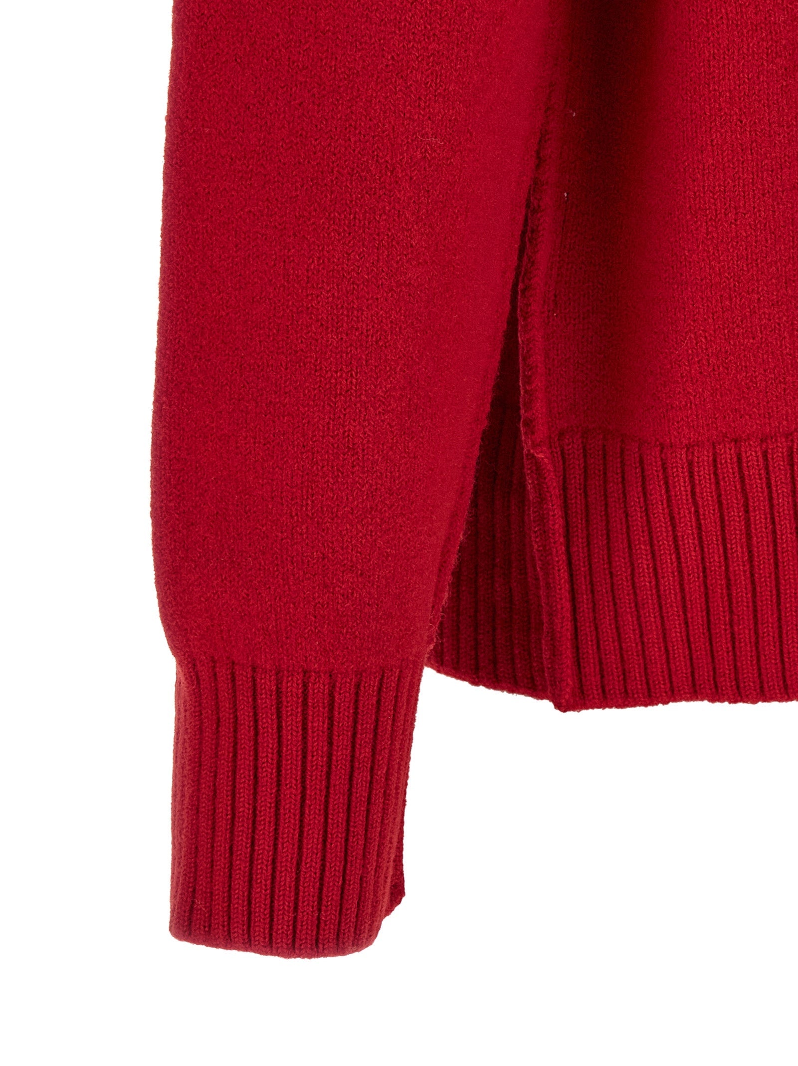 Ami Paris Red Wool Cardigan