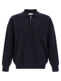 Roberto Collina Blue Merino Wool Polo Shirt