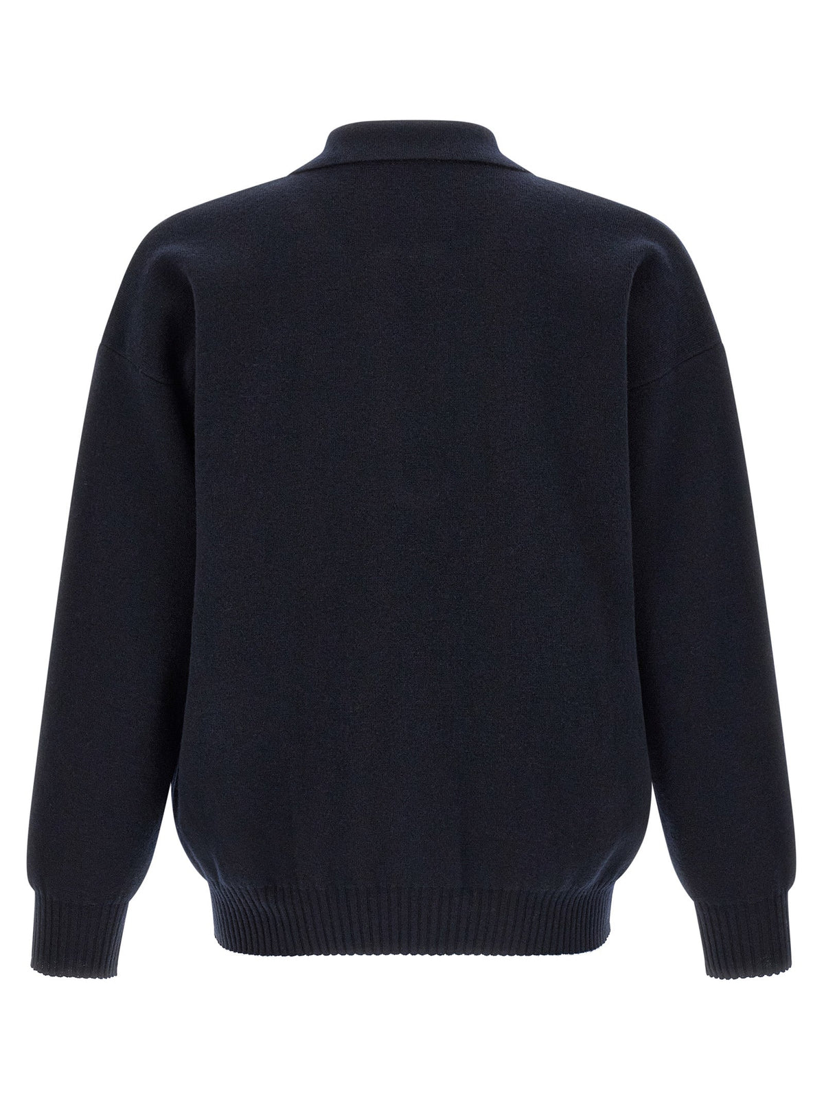Roberto Collina Blue Merino Wool Polo Shirt