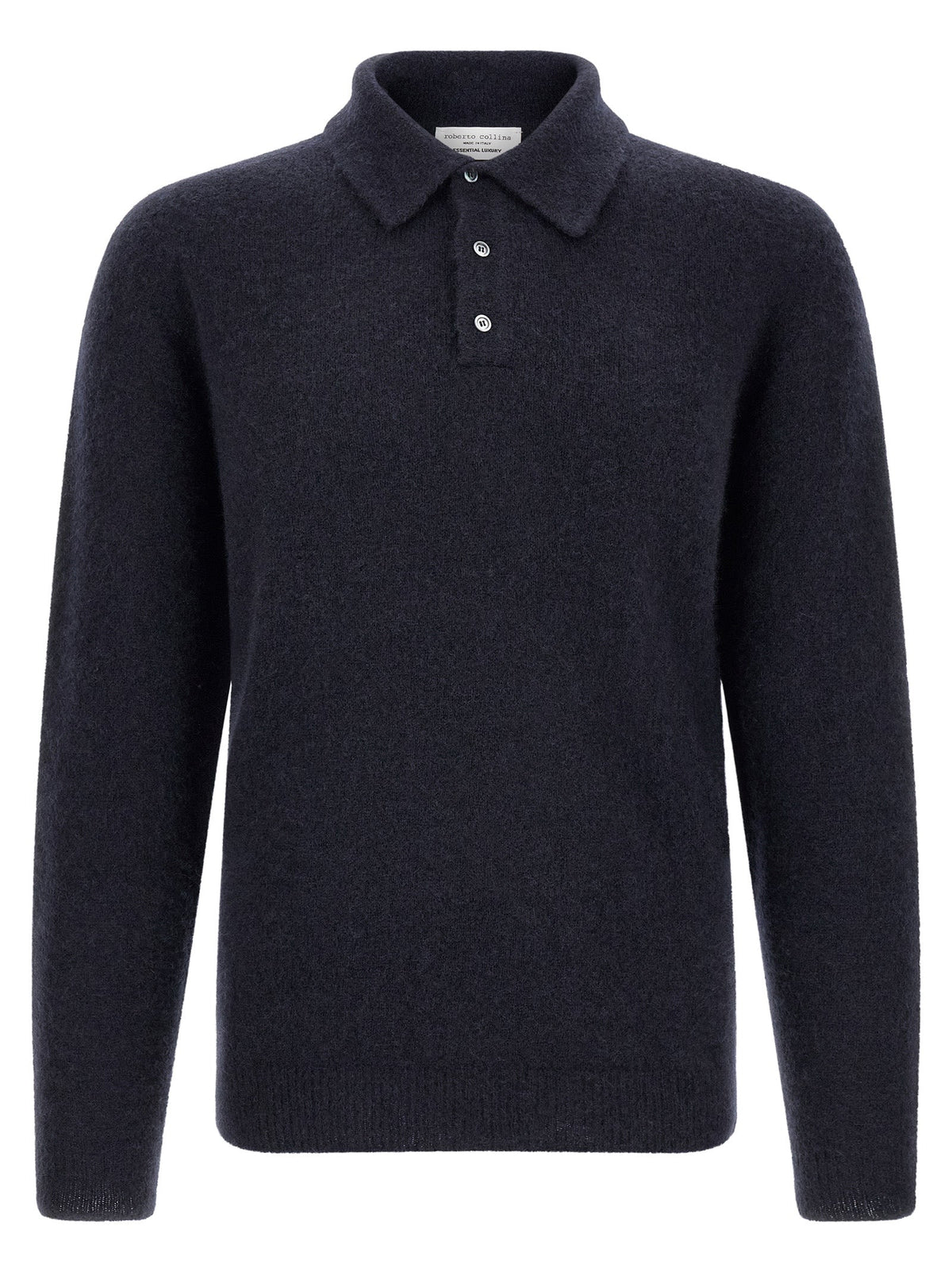 Roberto Collina Blue Cashmere Polo Shirt