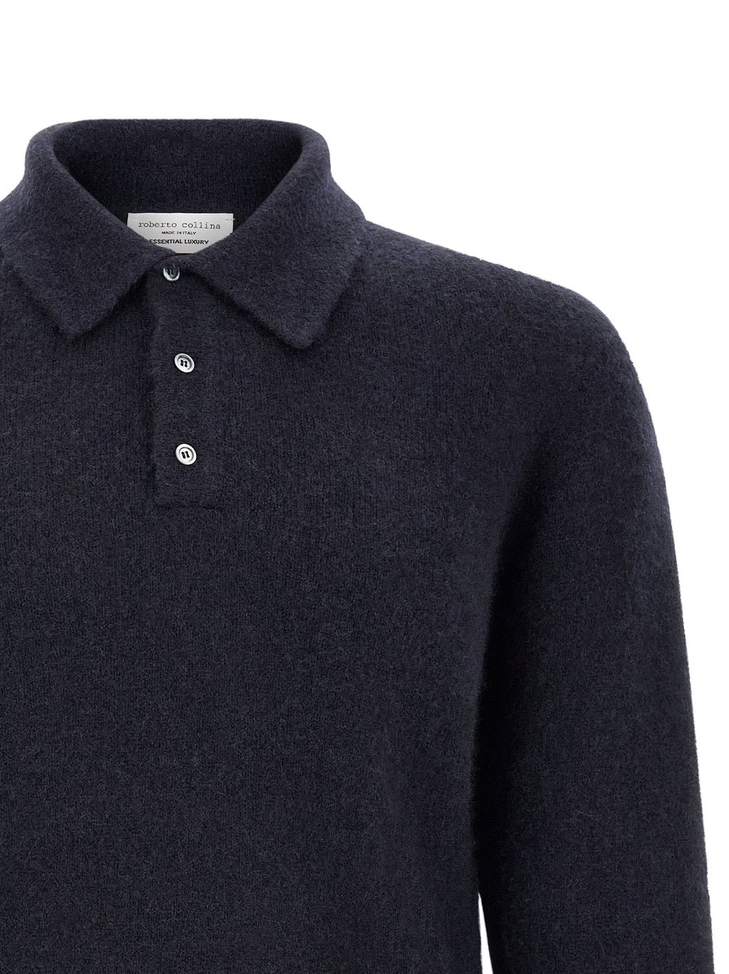 Roberto Collina Blue Cashmere Polo Shirt