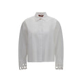Max Mara White Cotton Dress Shirt