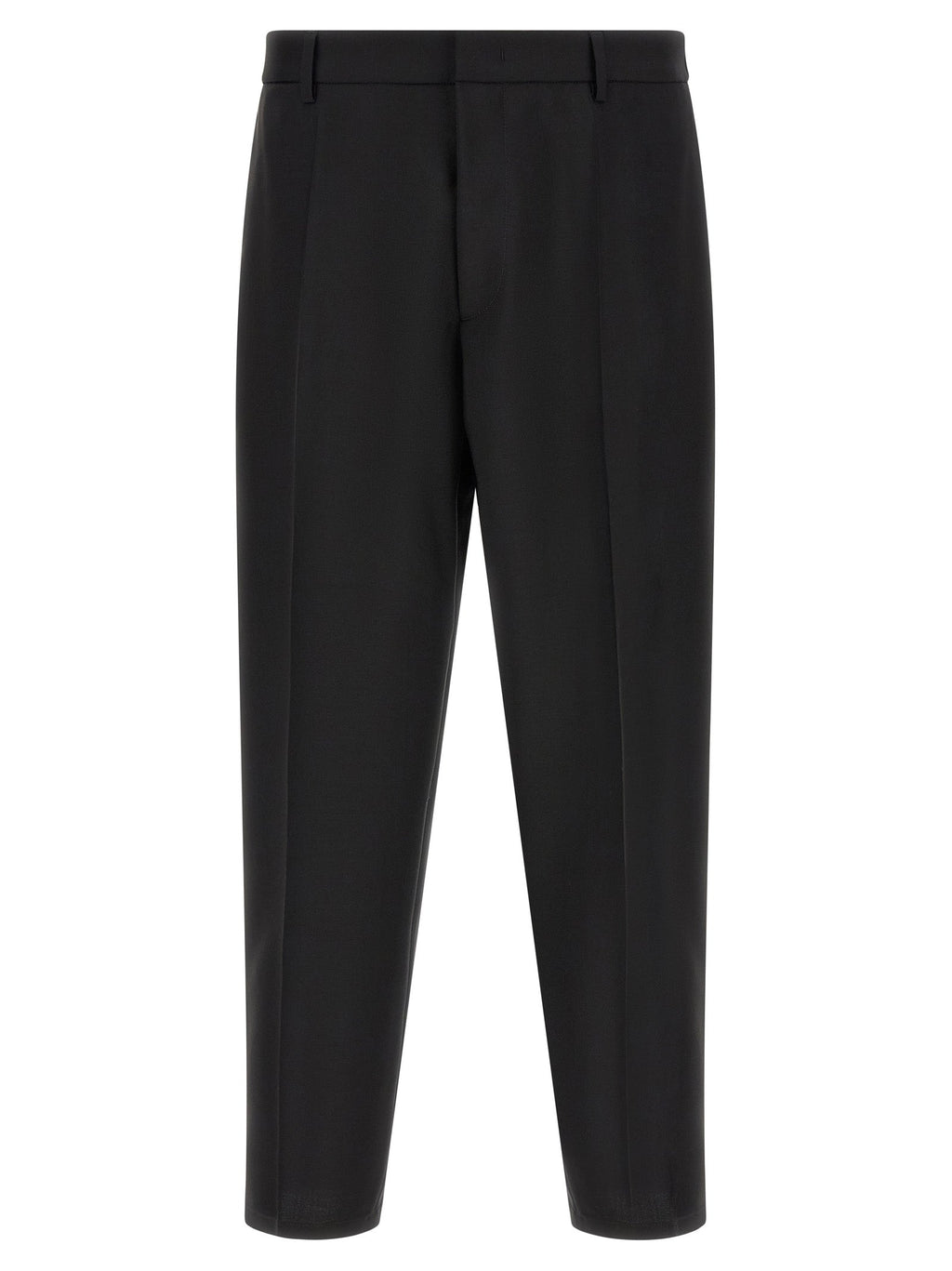 Jil Sander Black Virgin Wool Cropped Pants