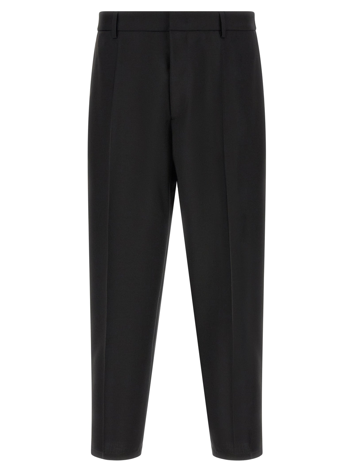 Jil Sander Black Virgin Wool Cropped Pants