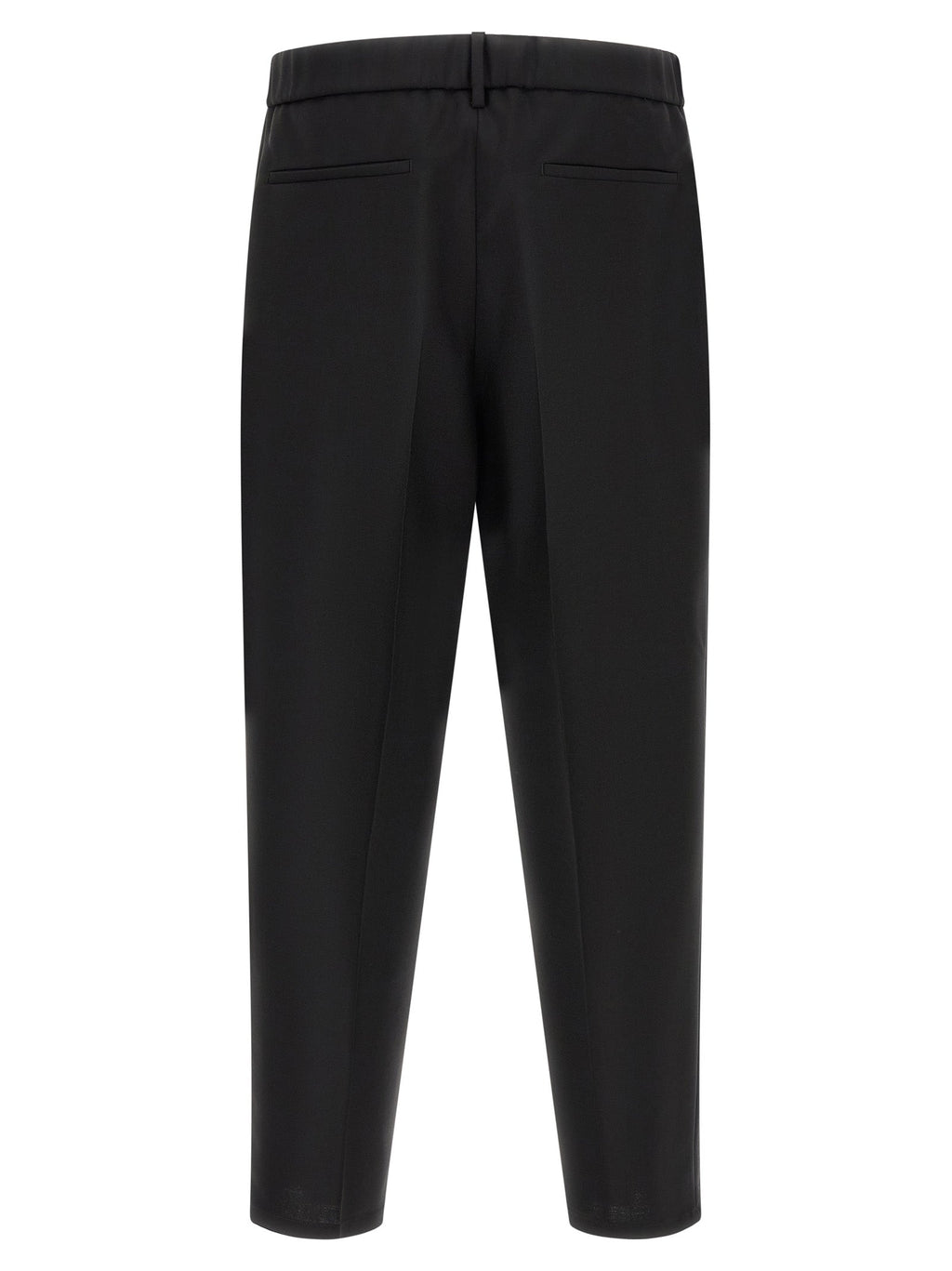 Jil Sander Black Virgin Wool Cropped Pants