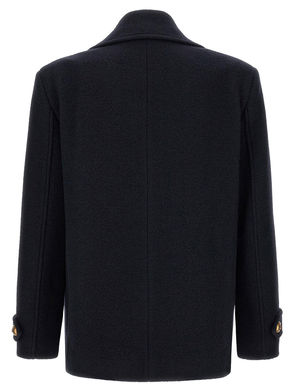 Balmain Blue Virgin Wool Coat