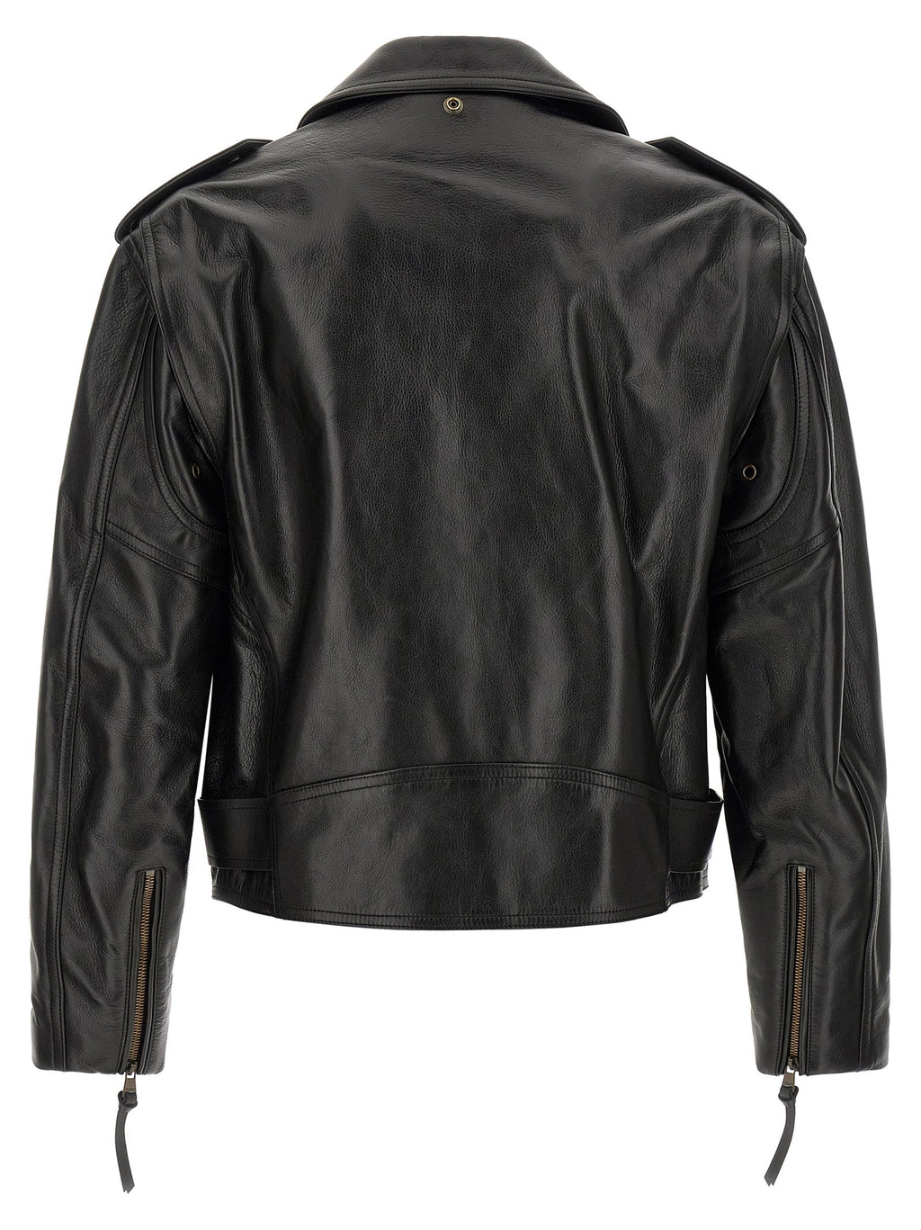 Balmain Black Calfskin Leather Jacket