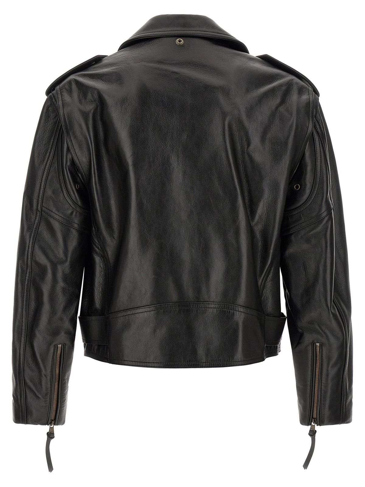 Balmain Black Calfskin Leather Jacket
