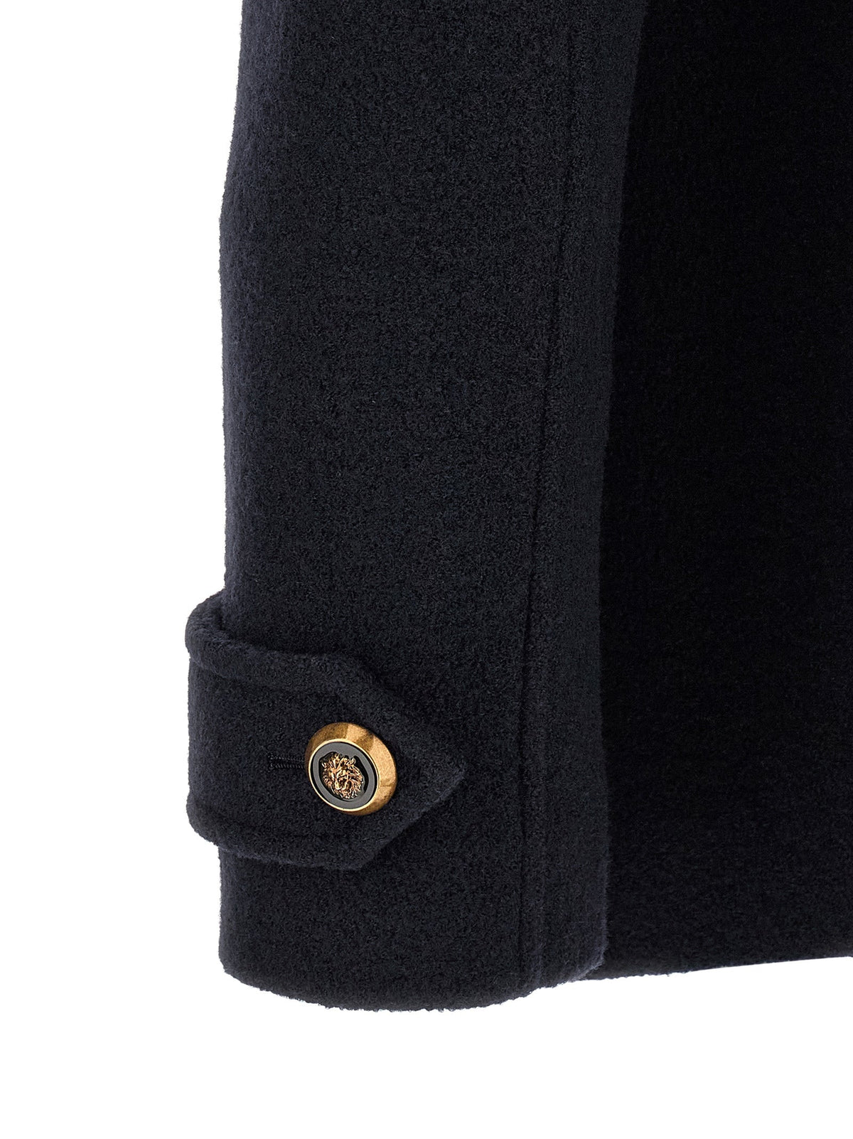 Balmain Blue Virgin Wool Coat