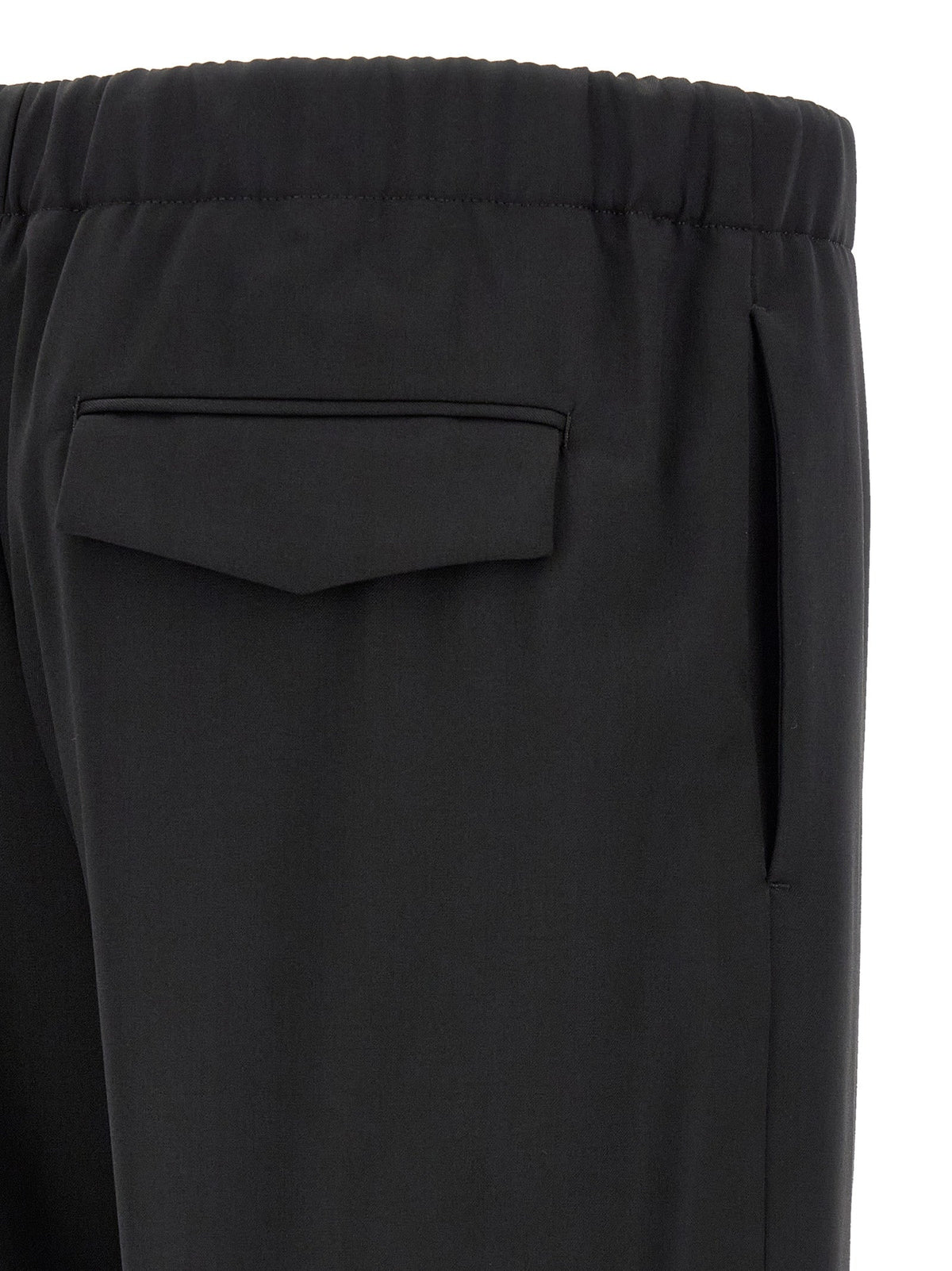 Lardini Black Virgin Wool Dress Pants