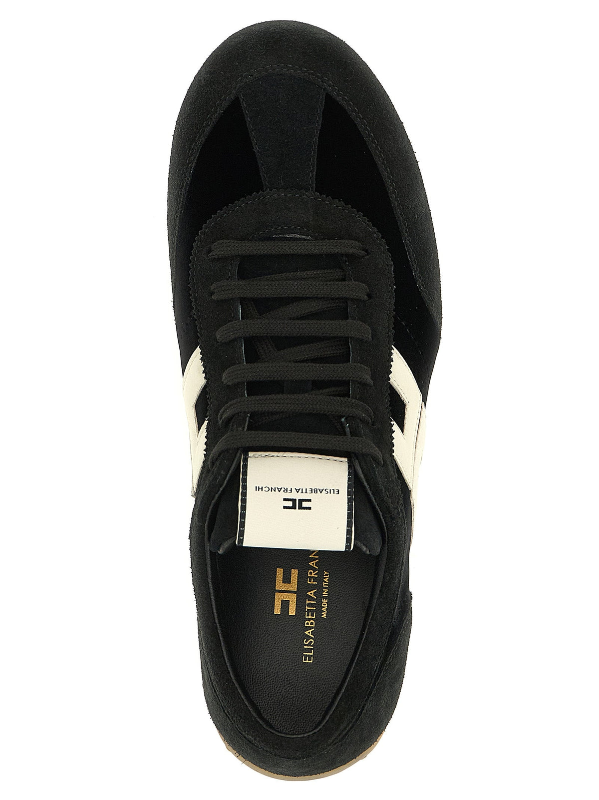 Elisabetta Franchi Bicolor Leather Low Top Sneakers