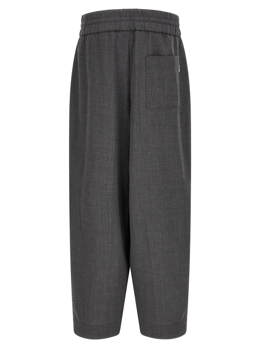Ami Paris Gray Virgin Wool Casual Pants