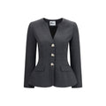 Self-Portrait Gray Polyester Blazer