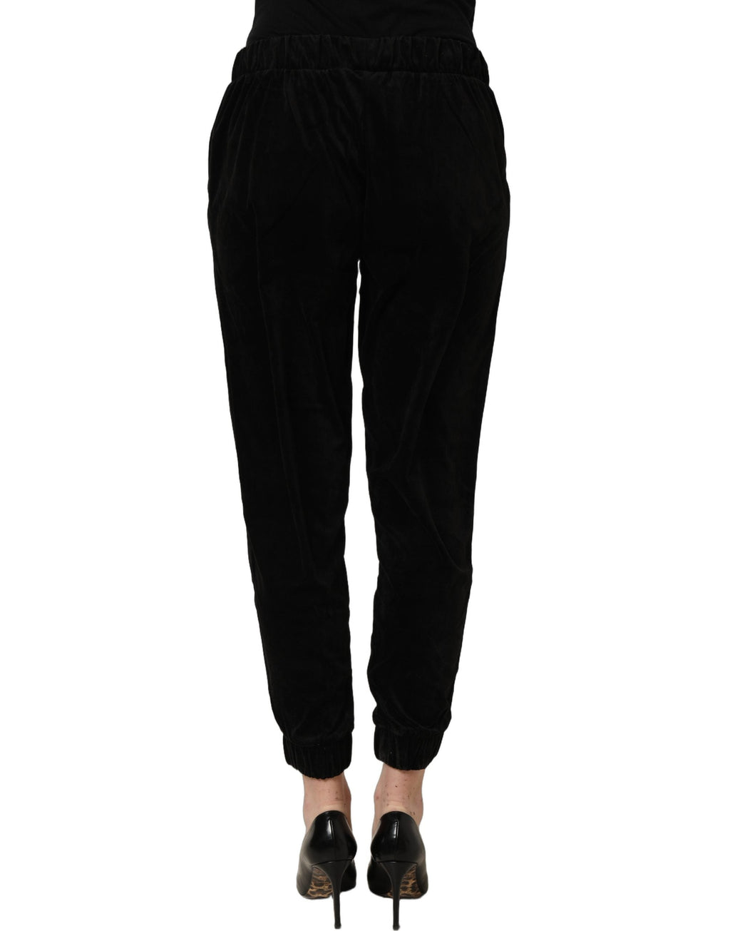 Juicy Couture Dark Gray Mid Waist Tapered Cropped Trouser Pants