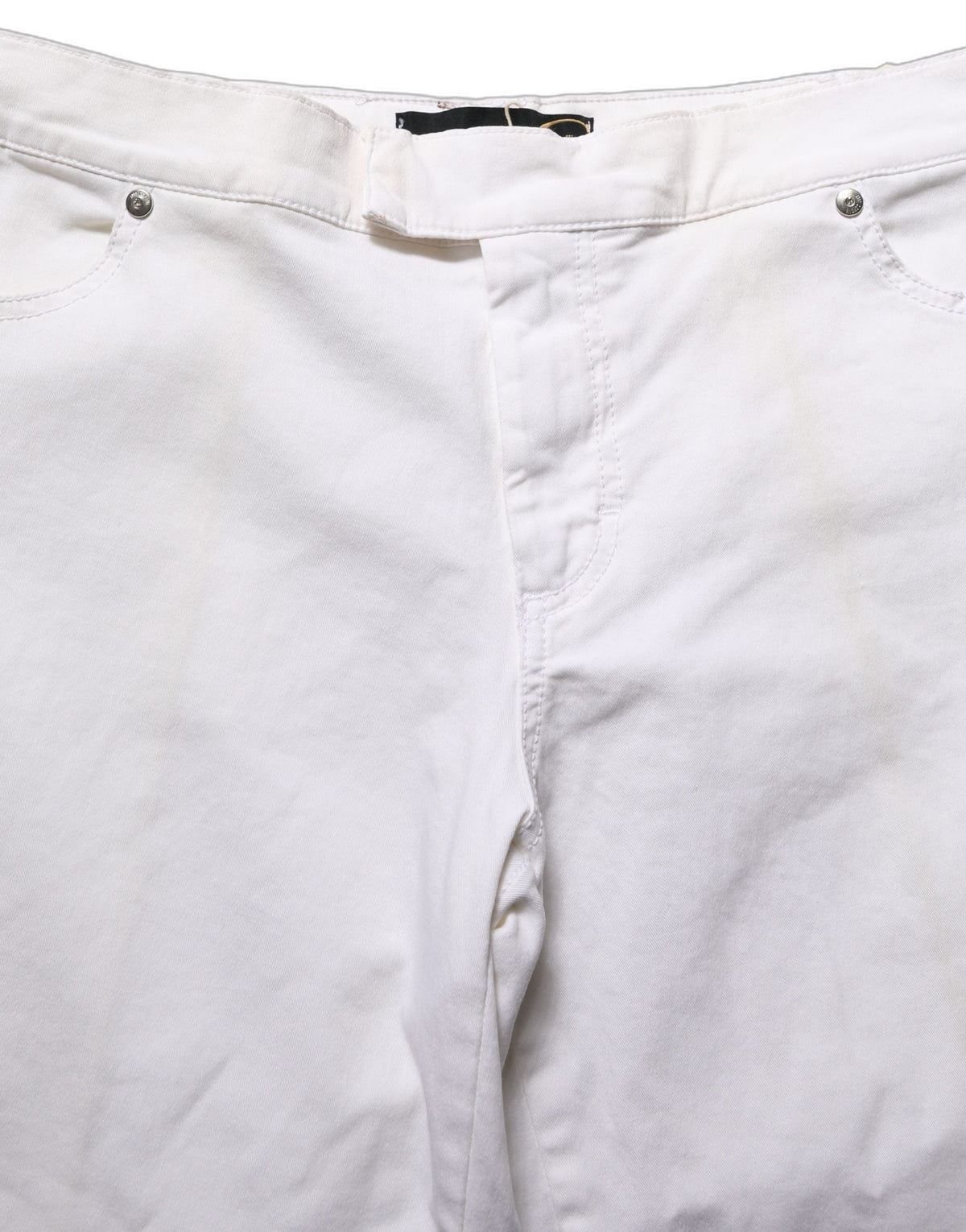 Just Cavalli White High Waist Wide Leg Denim Trouser Jeans