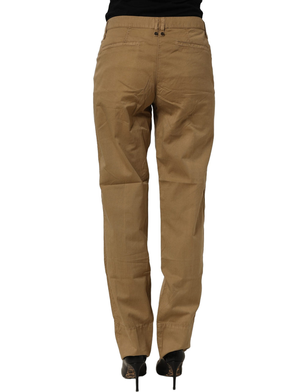 PLEIN SUD Brown Straight Cotton Stretch Chino Pants
