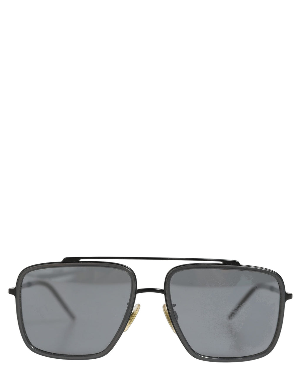 Dolce & Gabbana Women DG2262 Black Metal Square Frame Eyewear Sunglasses