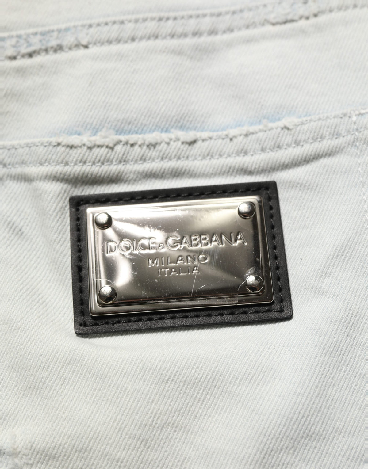 Dolce & Gabbana Light Blue Cotton Stretch Skinny Denim Jeans